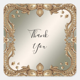 金ゴールド華美シール スクエアシール