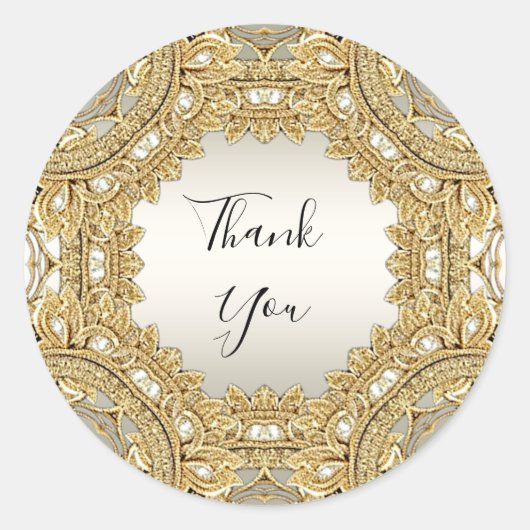 金ゴールド華美シール ラウンドシール (正面)