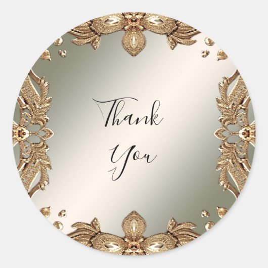 金ゴールド華美シール ラウンドシール (正面)