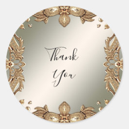 金ゴールド華美シール ラウンドシール