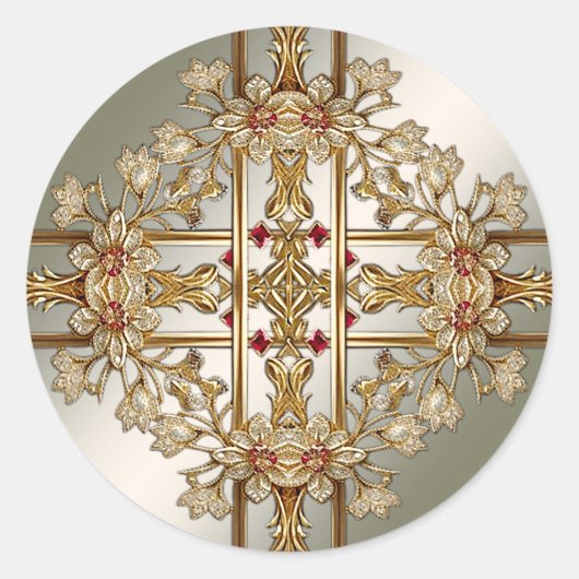 金ゴールド華美シール ラウンドシール (正面)