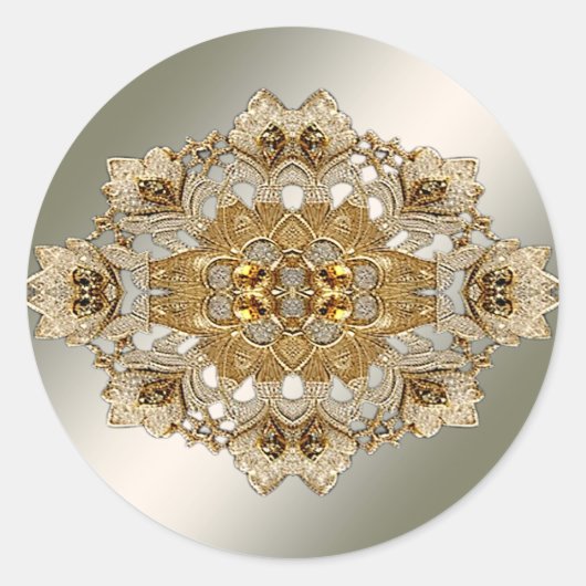 金ゴールド華美シール ラウンドシール (正面)