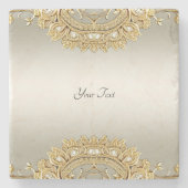 金ゴールド華美ストーンコースター ストーンコースター (正面)