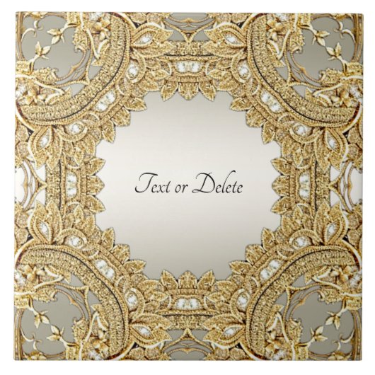 金ゴールド華美セラミックタイル タイル (正面)