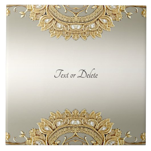 金ゴールド華美セラミックタイル タイル (正面)