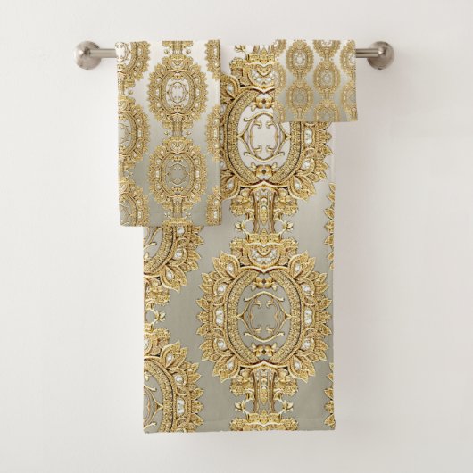 金ゴールド華美タオルセット バスタオルセット (インサイチュ)