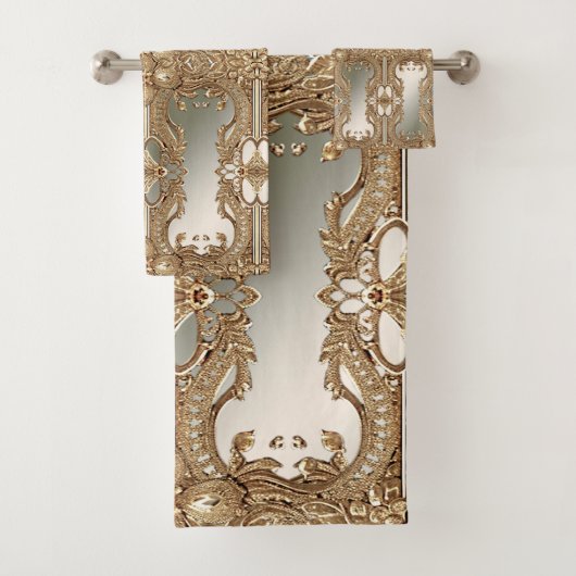 金ゴールド華美タオルセット バスタオルセット (インサイチュ)