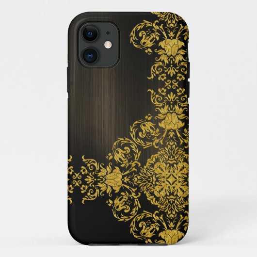 金ゴールド華美ダマスク Case-Mate iPhoneケース (裏面)