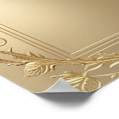 金ゴールド華美テンプレート背景カスタムポスター ポスター (角)