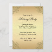 金ゴールド華美バロックシャンデリア招待状 招待状 (裏面)