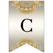 金ゴールド華美バンティング国旗 バンティングフラッグ (第1の旗)