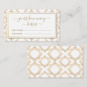 金ゴールド華美パターン推測キスゲーム数 エンクロージャーカード (正面/裏面)