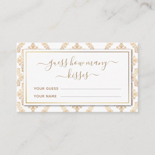 金ゴールド華美パターン推測キスゲーム数 エンクロージャーカード (正面)