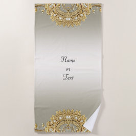 金ゴールド華美ビーチ ビーチタオル