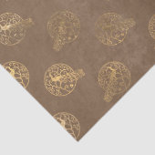 金ゴールド華美ピーコックon Brown Decompage 薄葉紙 (詳細)