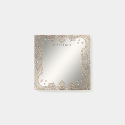 金ゴールド華美フレームのノートの投稿 ポストイット (正面)