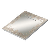 金ゴールド華美フレームのメモ帳 ノートパッド (回転)