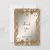 金ゴールド華美フレームサンキューカード サンキューカード (正面)