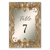 金ゴールド華美フレームテーブル番号 テーブルナンバー (正面)