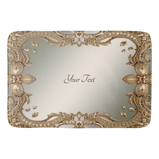 金ゴールド華美フレームバスマット バスマット (正面)