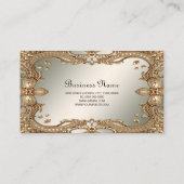 金ゴールド華美フレーム名刺 名刺 (裏面)