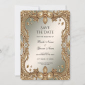 金ゴールド華美フレーム日付の保存 セーブザデート (正面)