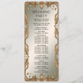 金ゴールド華美フレーム結婚式 プログラム (裏面)