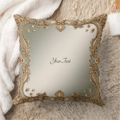 金ゴールド華美フレーム装飾用クッション クッション (ブランケット)