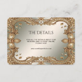 金ゴールド華美フレーム詳細エンクロージャカード エンクロージャーカード (正面)