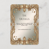 金ゴールド華美フレーム詳細エンクロージャカード エンクロージャーカード (正面)