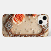 金ゴールド華美フレーム(バラあり) Case-Mate iPhoneケース (裏面 (横))