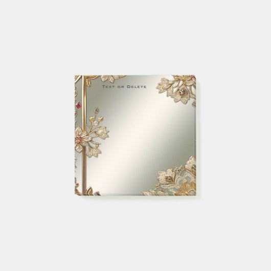 金ゴールド華美フローラの投稿に関する注意 ポストイット (正面)