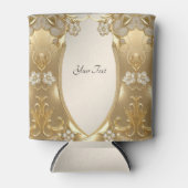 金ゴールド華美フローラクーラーボックス 缶クーラー (正面)