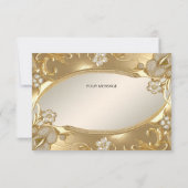 金ゴールド華美フローラサンキューカード サンキューカード (裏面)