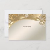 金ゴールド華美フローラサンキューカード サンキューカード (裏面)