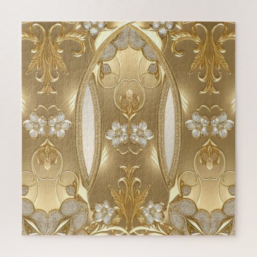 金ゴールド華美フローラジグソーパズル ジグソーパズル (縦)