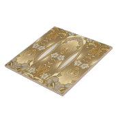 金ゴールド華美フローラセラミックタイル タイル (側面)