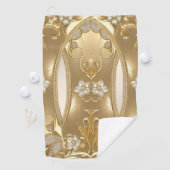 金ゴールド華美フローラタオル ゴルフタオル (インサイチュ)