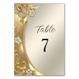 金ゴールド華美フローラテーブル番号 テーブルナンバー