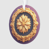 金ゴールド華美フローラデザイン オーナメント (正面)