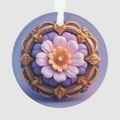 金ゴールド華美フローラデザイン オーナメント (裏面)