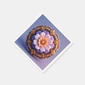 金ゴールド華美フローラデザイン スタンダードカクテルナプキン (角)