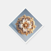 金ゴールド華美フローラデザイン スタンダードカクテルナプキン (角)