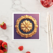 金ゴールド華美フローラデザイン スタンダードカクテルナプキン (インサイチュ)