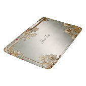 金ゴールド華美フローラバスマット バスマット (アングル)