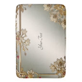 金ゴールド華美フローラバスマット バスマット (正面縦)