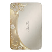 金ゴールド華美フローラバスマット バスマット (正面縦)