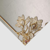 金ゴールド華美フローラフレームティッシュペーパー 薄葉紙 (詳細)