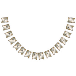 金ゴールド華美フローラフレーム束フラグ バンティングフラッグ