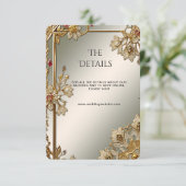 金ゴールド華美フローラフレーム詳細エンクロージャカード エンクロージャーカード (スタンド正面)